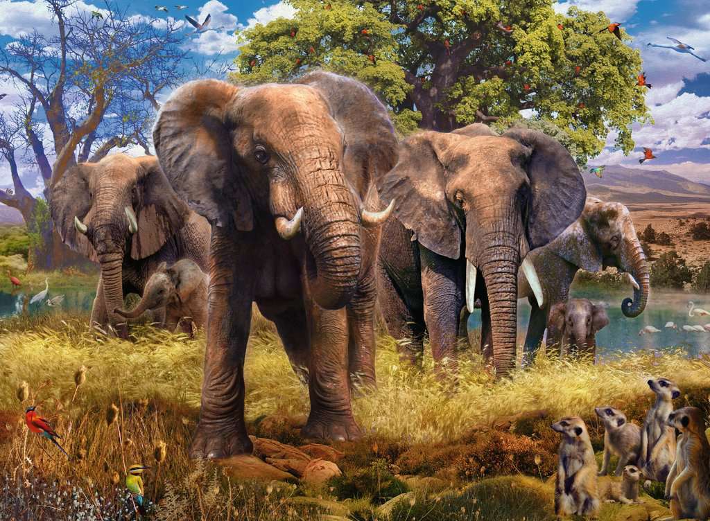 Ravensburger Elephant Family 500 Piece