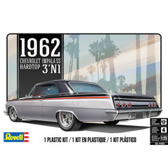 REVELL MODEL VEHICLES - '62 CHEVY IMPALA HARD TOP 3 IN 1 1:25 SCALE