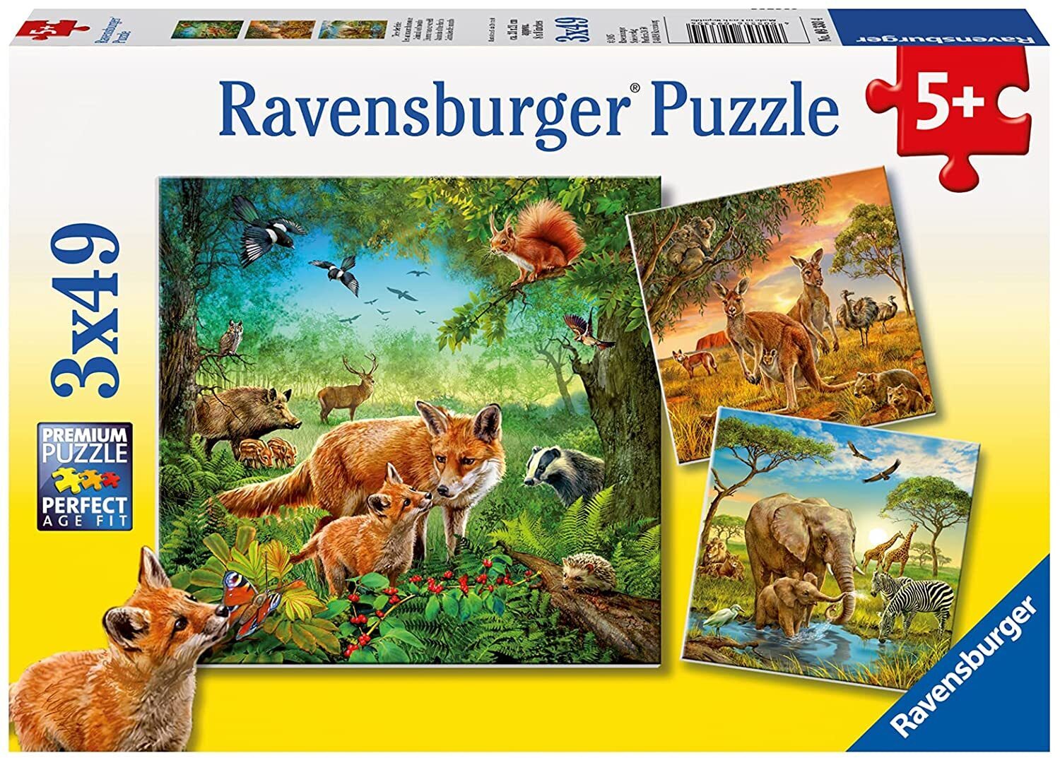 Ravensburger Animals Of The Earth 3x49 Piece
