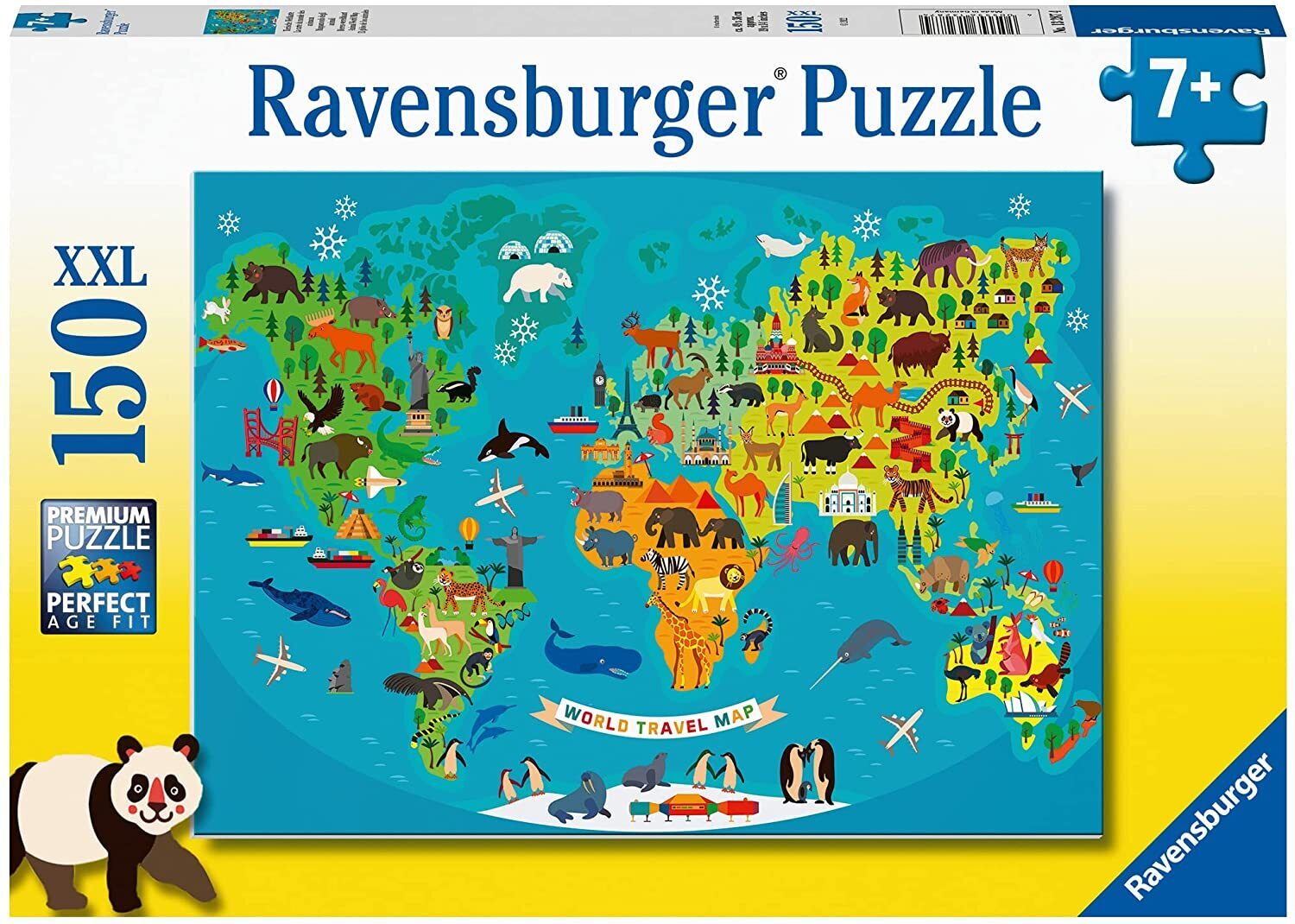 Ravensburger Animal World Map 150 Piece