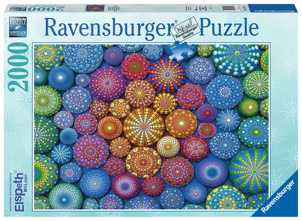 Ravensburger Radiating Rainbow Mandalas 2000 Piece - Toyworld Australia
