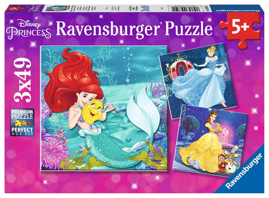 Ravensburger Disney Princess Princesses Adventure 3x49 Piece - Toyworld Australia
