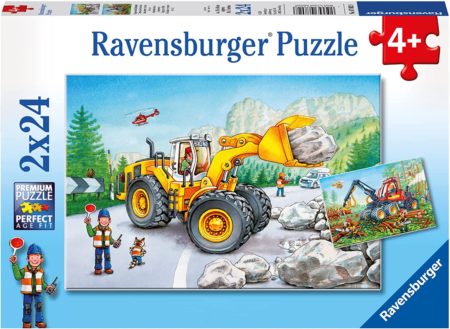 Ravensburger Diggers At Work 2x24 Piece - Toyworld Australia