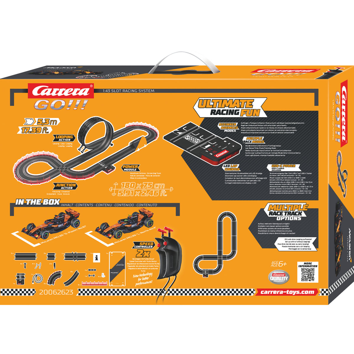 Carrera GO!!! McLaren Racing Slot Car Set