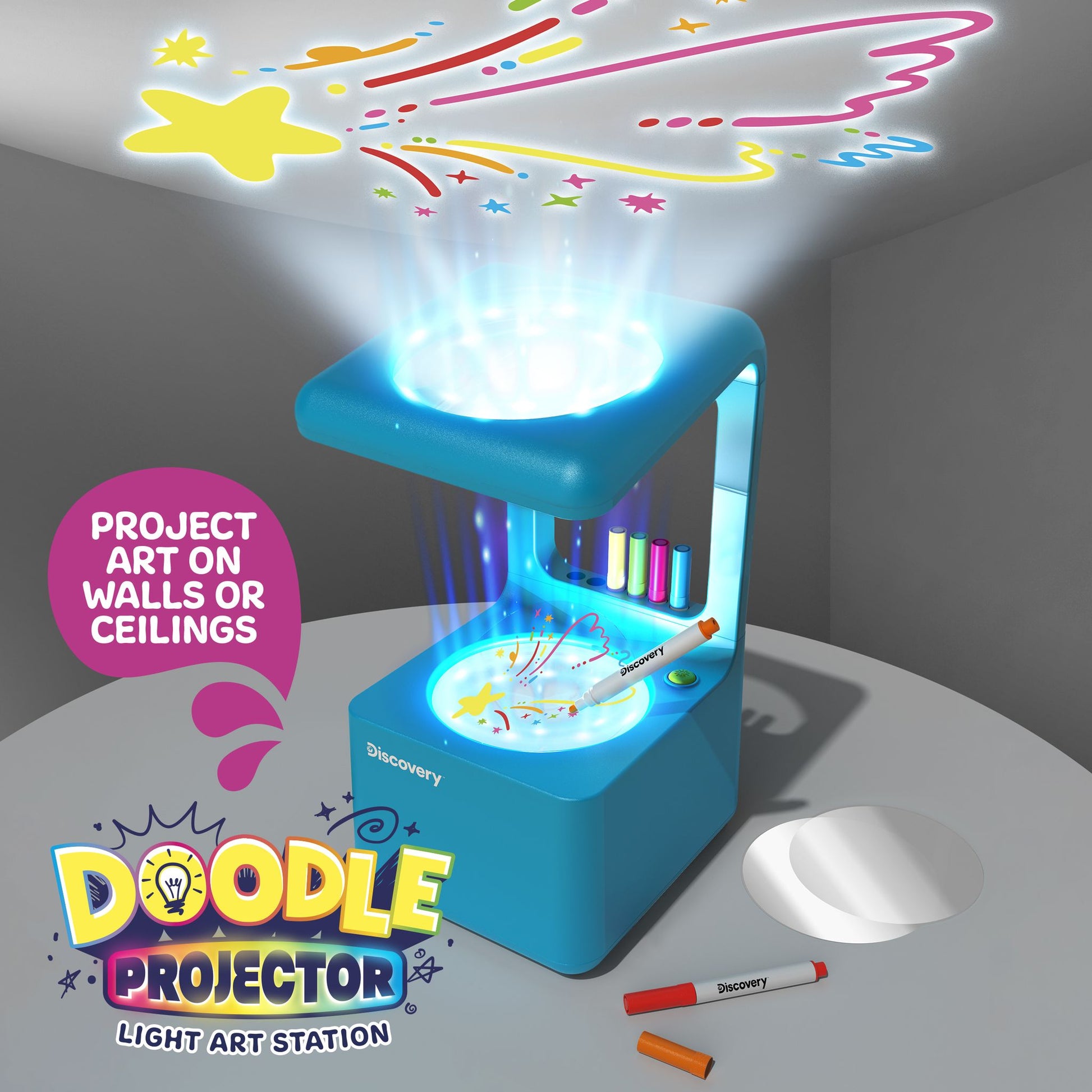 Discovery Doodle Projector Light Art Station - Toyworld Australia