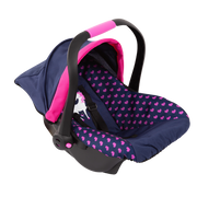 Bayer Doll Car Capsule Pink Hearts / Unicorn