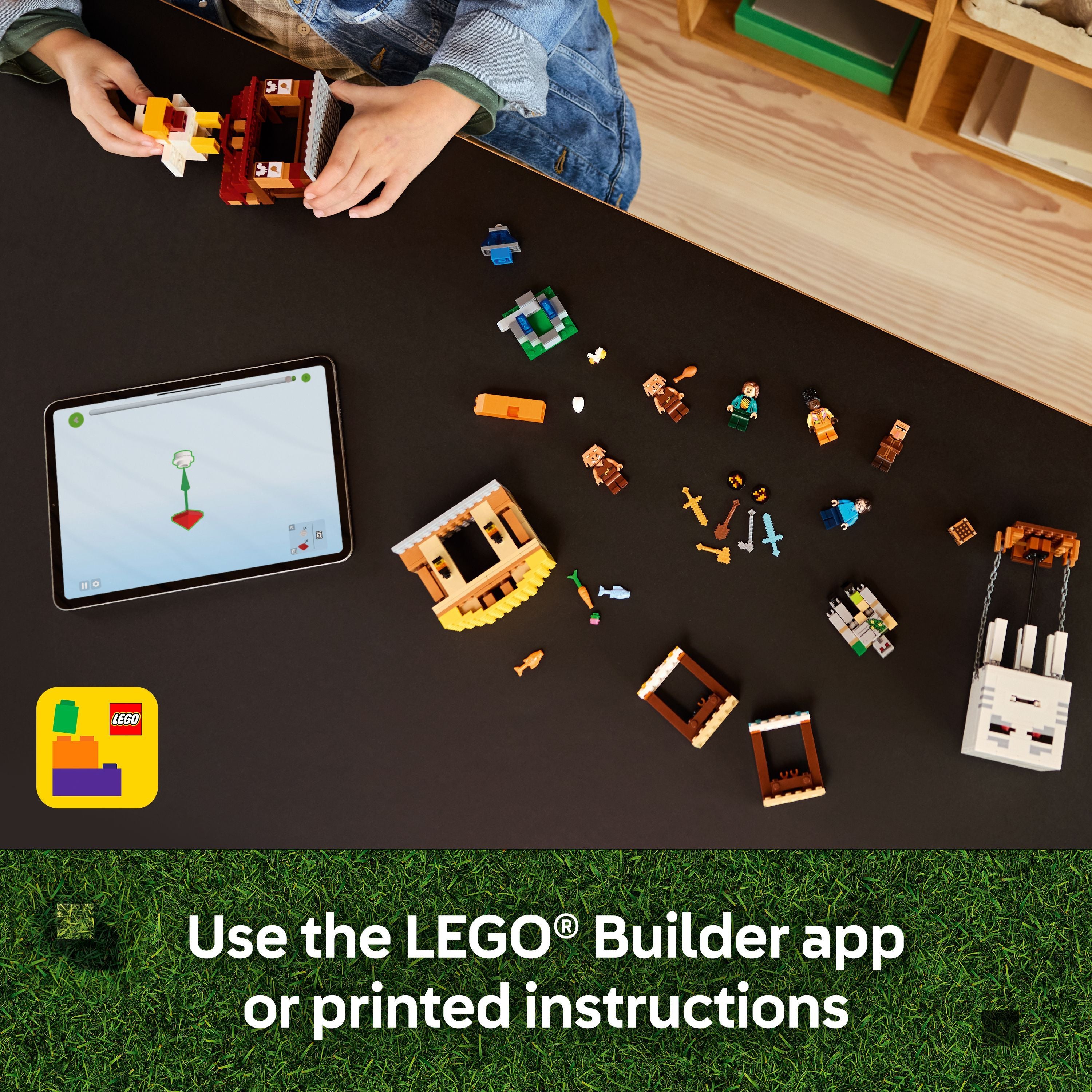 LEGO 21273 Minecraft The Ghast Balloon Village Attack