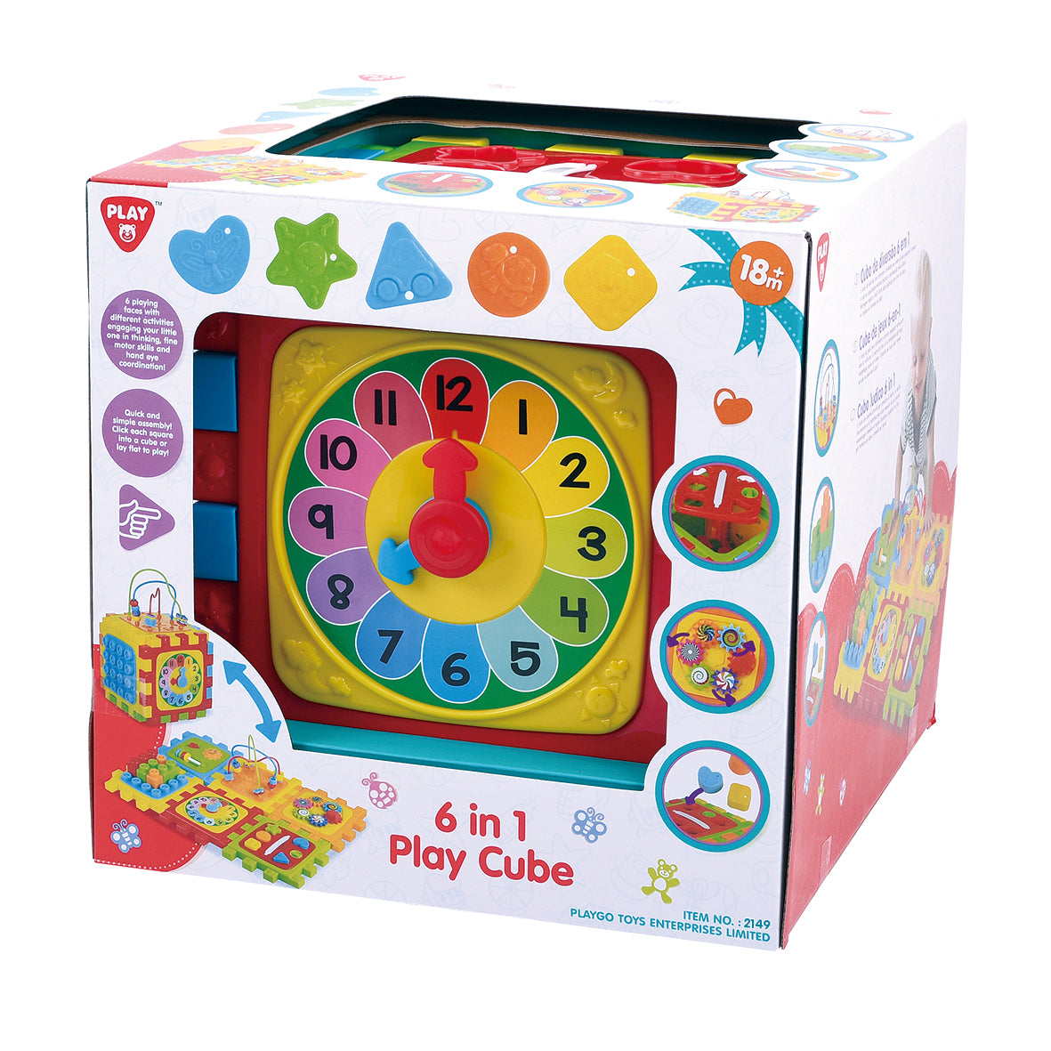 Playgo Toys 6 In 1 Play Cube