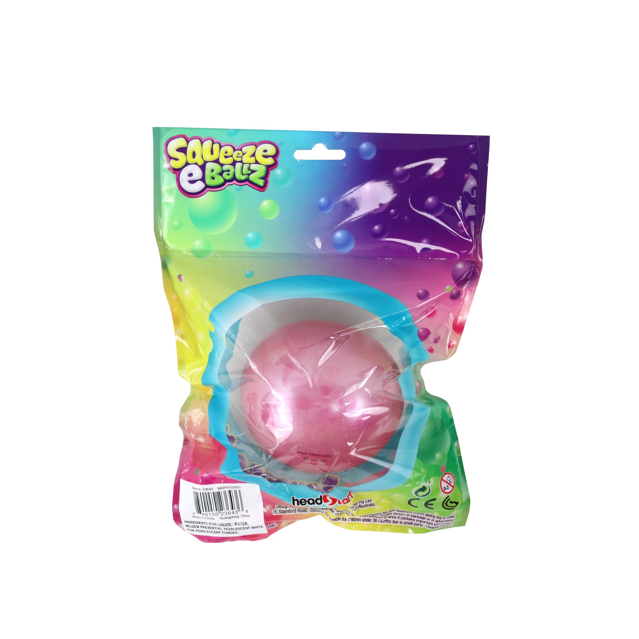 Squeeze-E-Ballz Slime Filled Ball - Pink