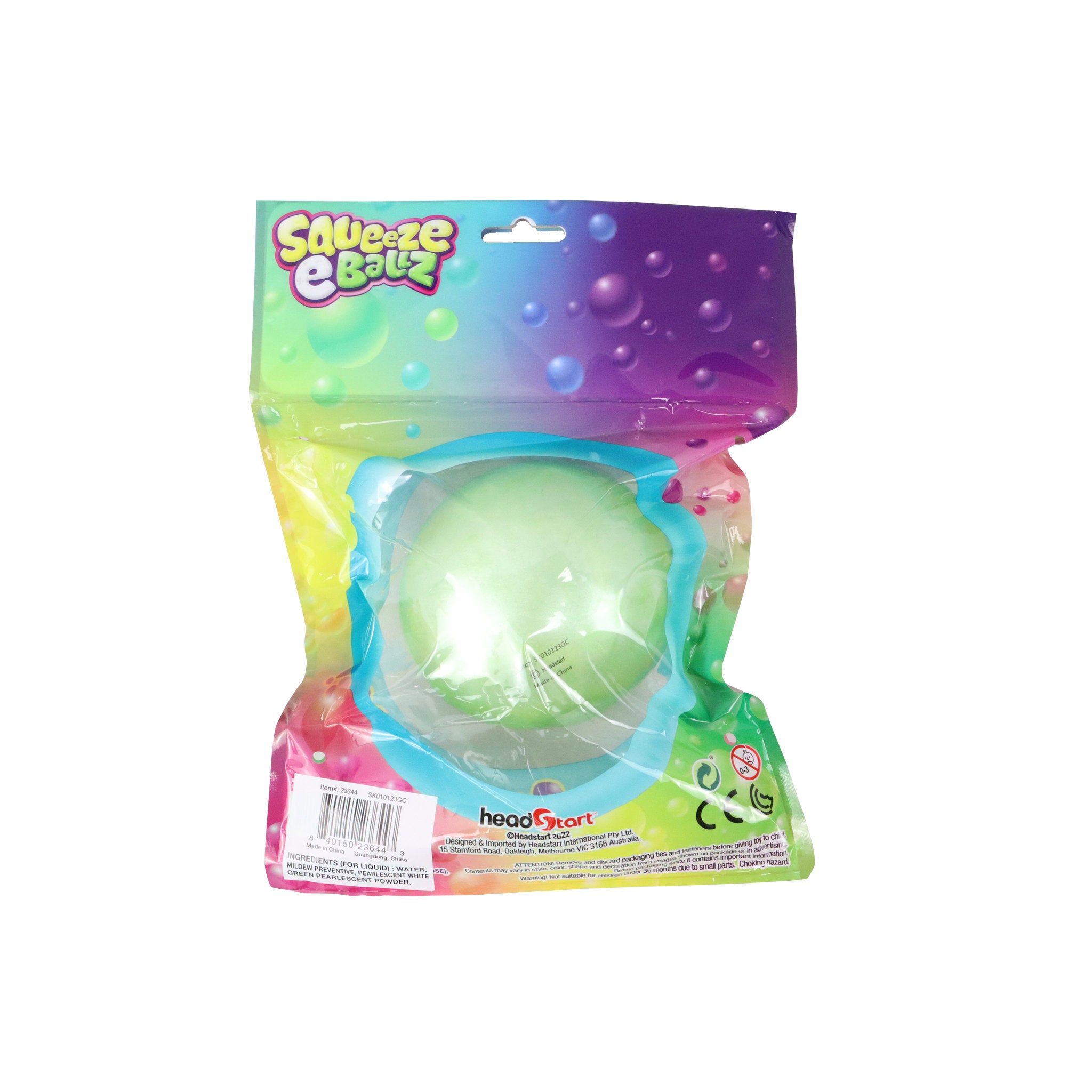 Squeeze-E-Ballz Slime Filled Ball - Green