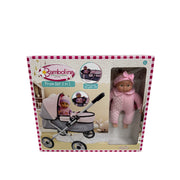 Bambolina Pram & Doll 2-IN-1 Set