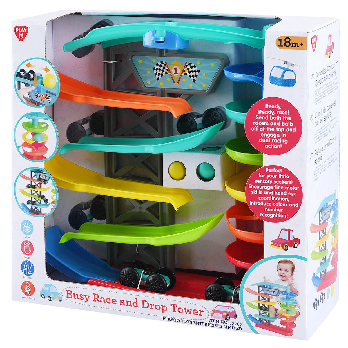 Playgo Busy Race & Drop Tower Activity Toy