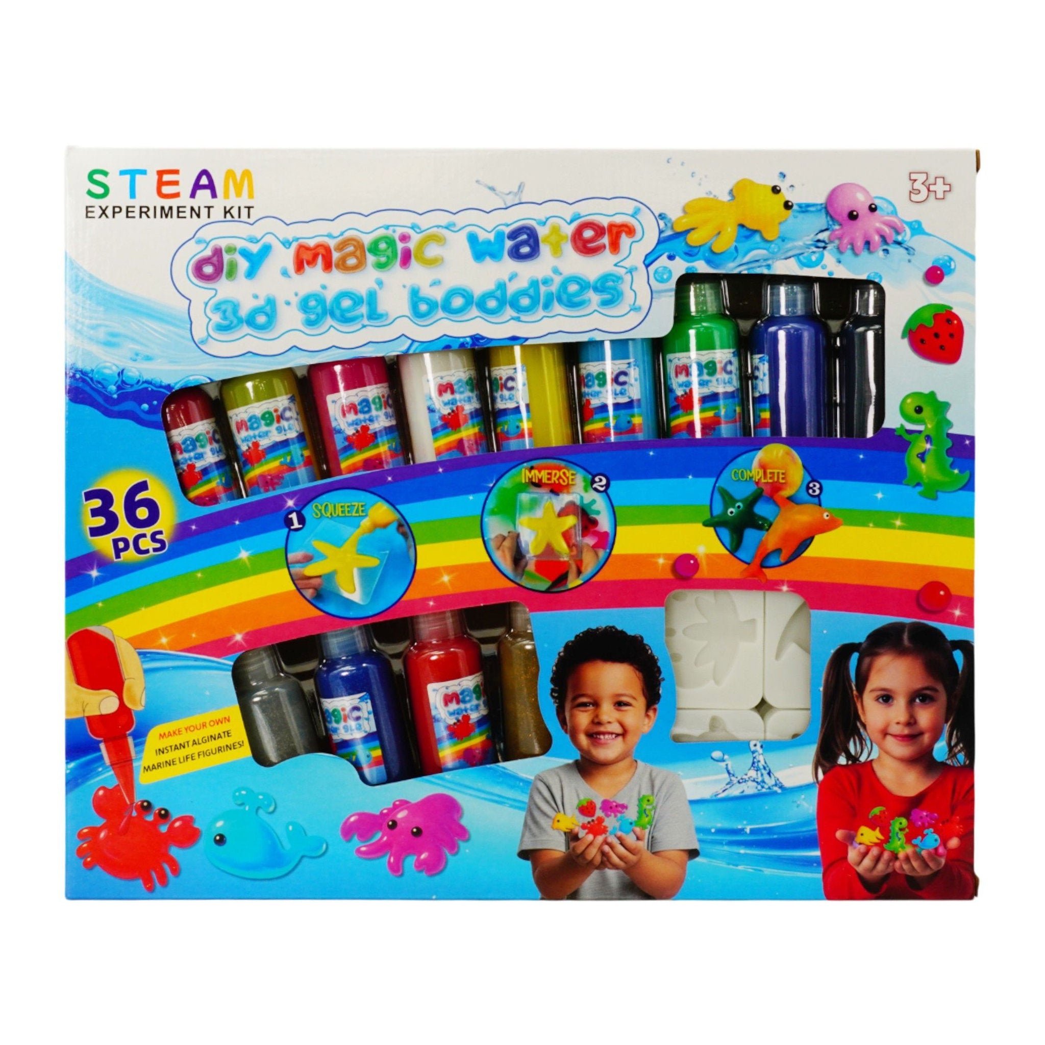 DIY Magic Water 3D Gel Buddies 36 Piece playset