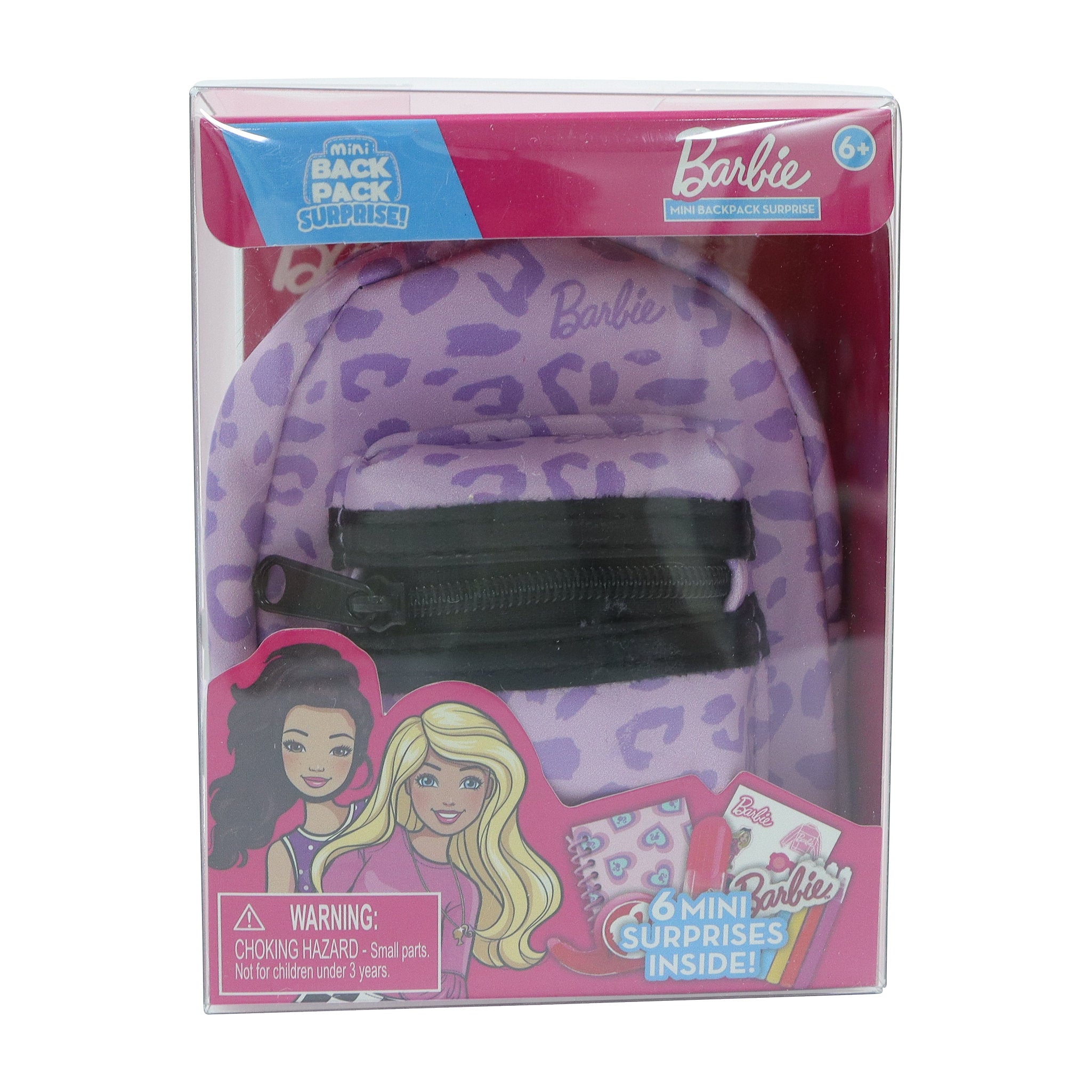 Barbie Mini Backpack Surprise - Purple Leopard
