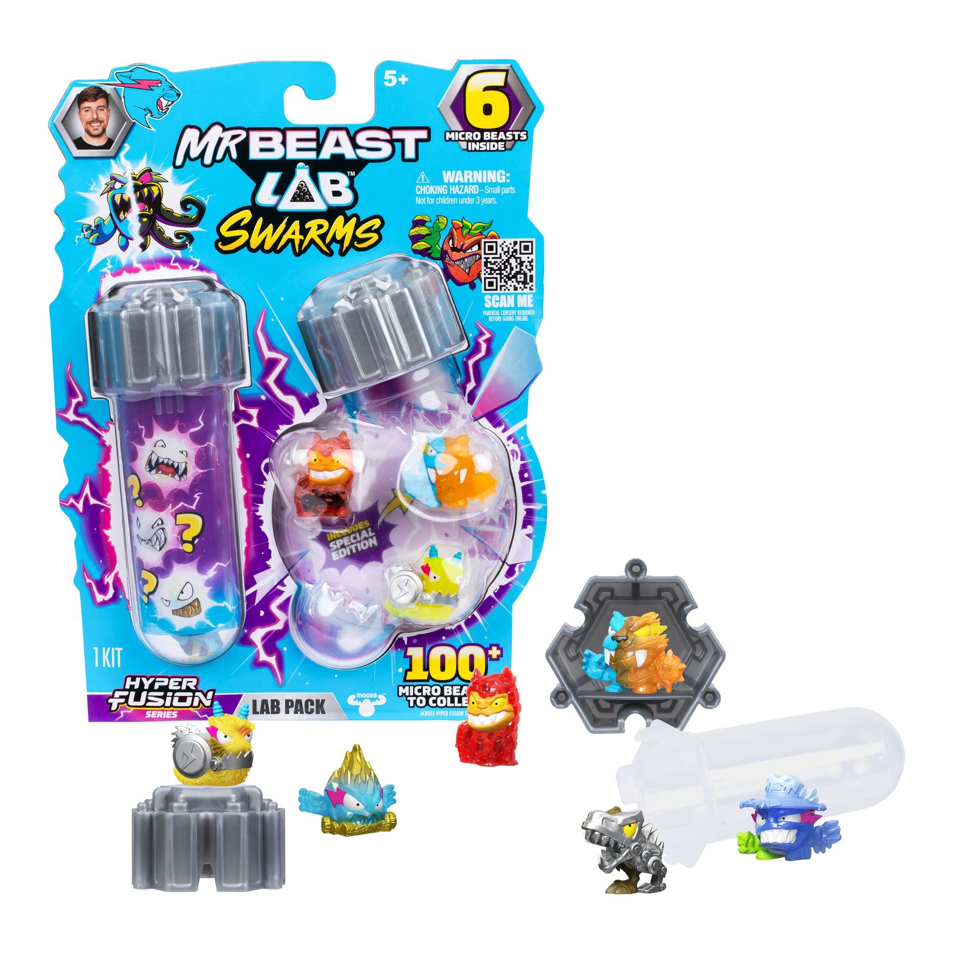 MrBeast Lab Swarms Hyper Fusion 6 Pack - Toyworld Australia