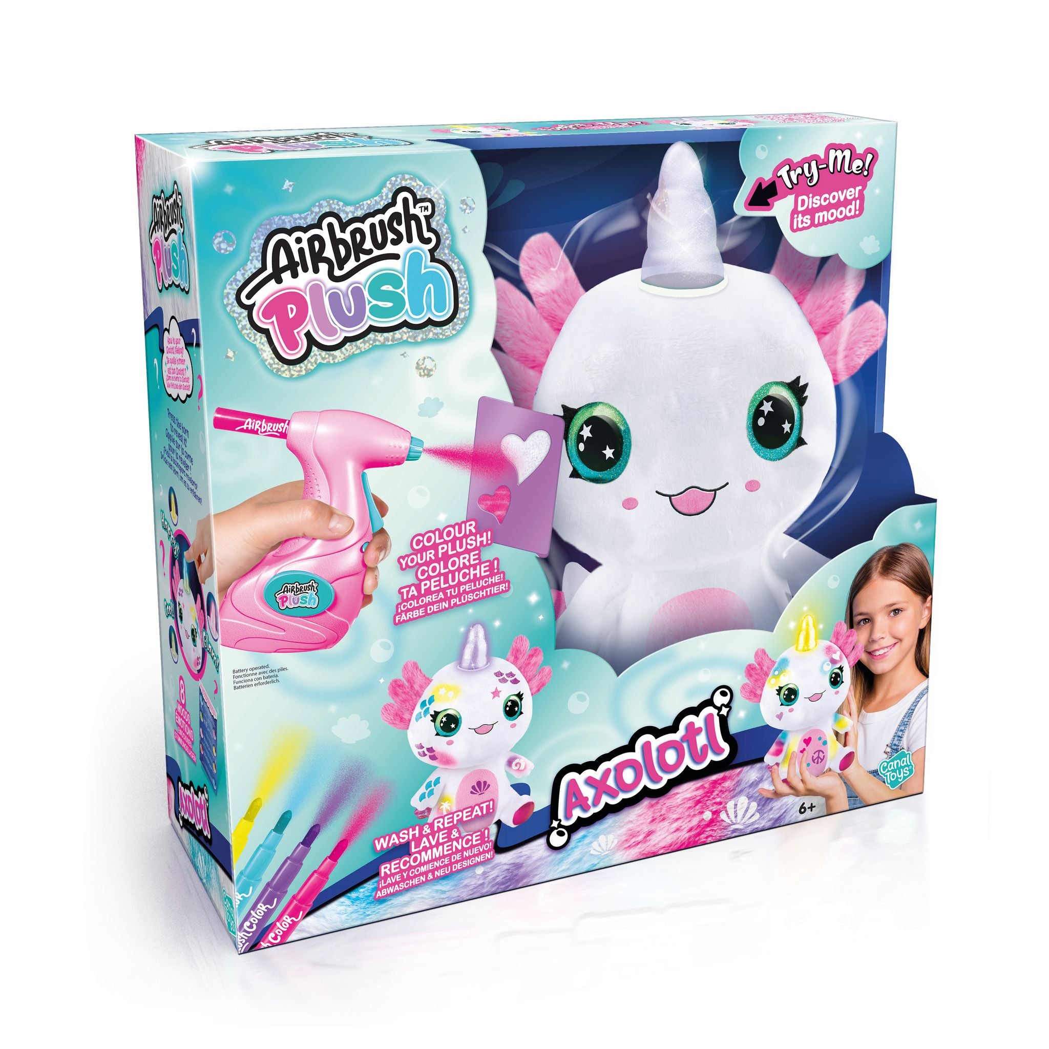 Airbrush Plush Axolotl