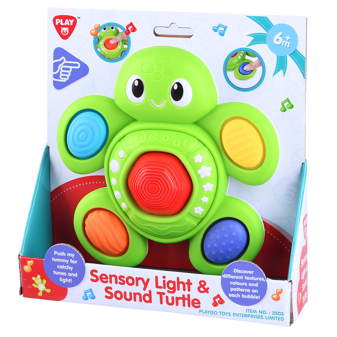 Playgo Toys Sensory Light & Sound Turtle - Toyworld Australia