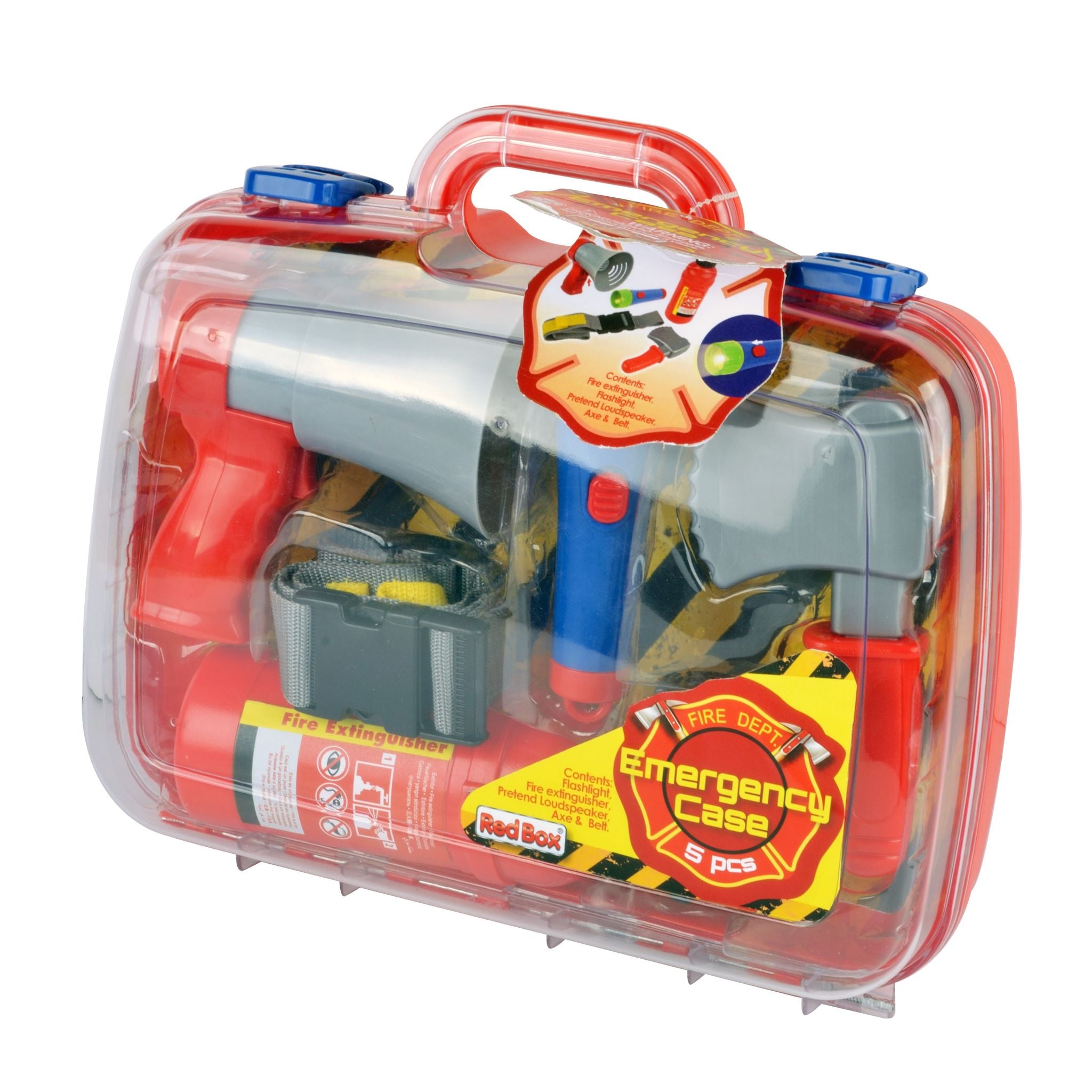 Red Box Fire Fighter Emergency Carry Case Playset