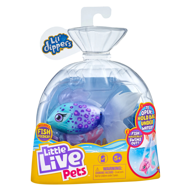 LITTLE LIVE PETS LIL DIPPERS BLUE AND PURPLE WITH SPOTS