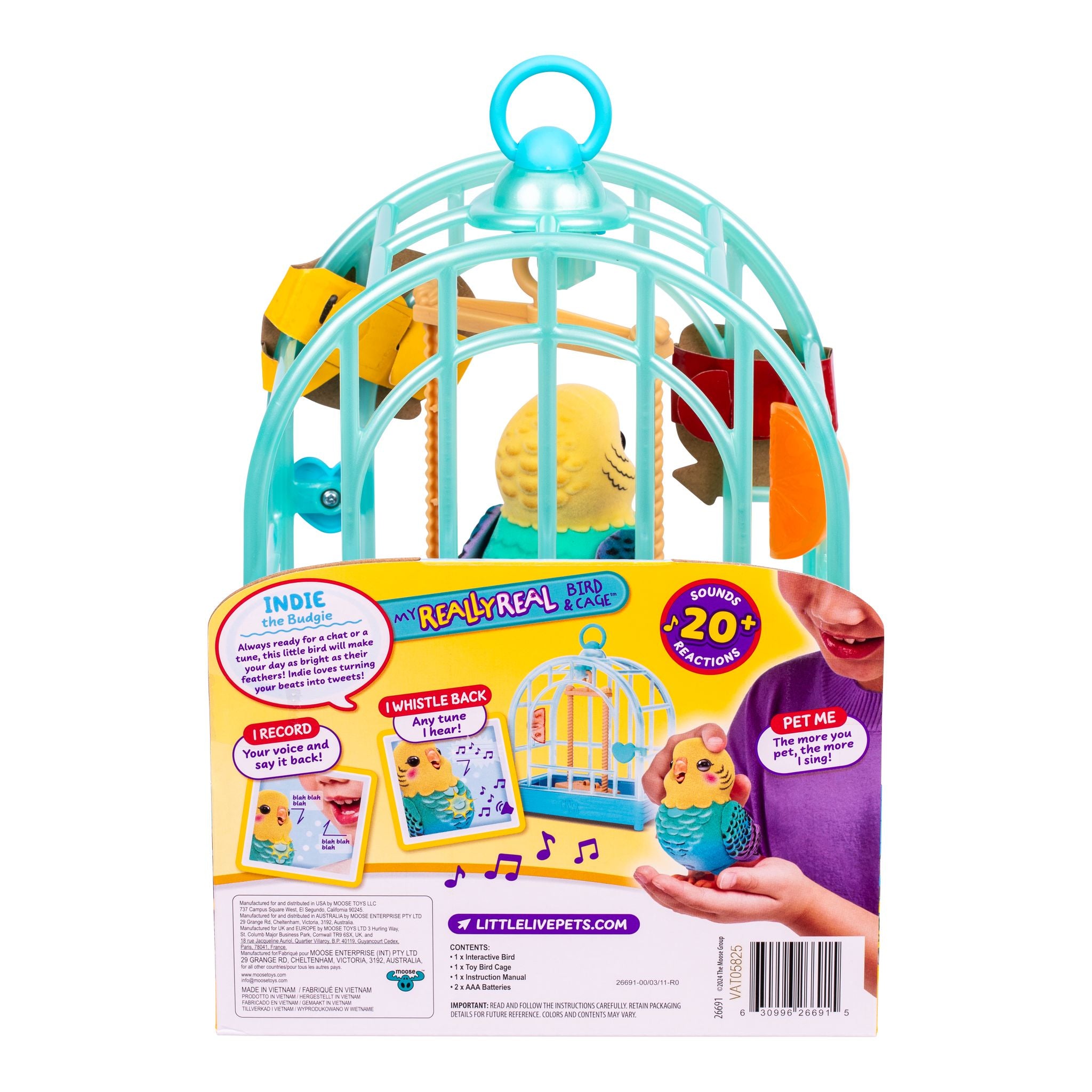 Little Live Pets My Really Real Bird & Cage - Indie