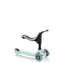 GLOBBER GO UP SPORTY LIGHTS CONVERTIBLE SCOOTER - MINT
