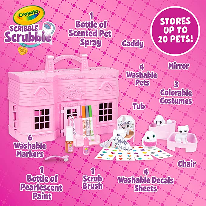 Scrubbies Toy Crayola Scribble Scrubbie Pets Super Salon Playset – Toyworld Australia