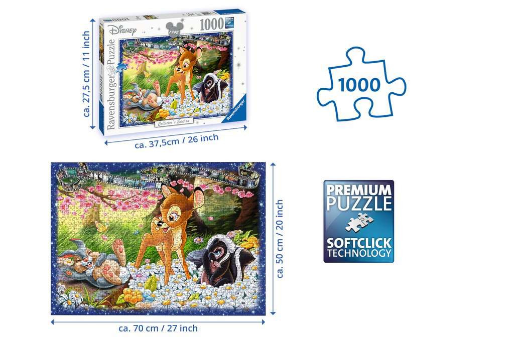 Ravensburger Disney Memories Bambi 1942 1000 Piece - Toyworld Australia