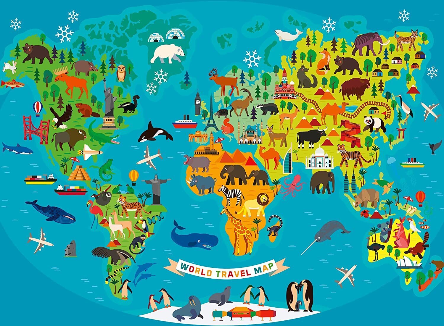 Ravensburger Animal World Map 150 Piece