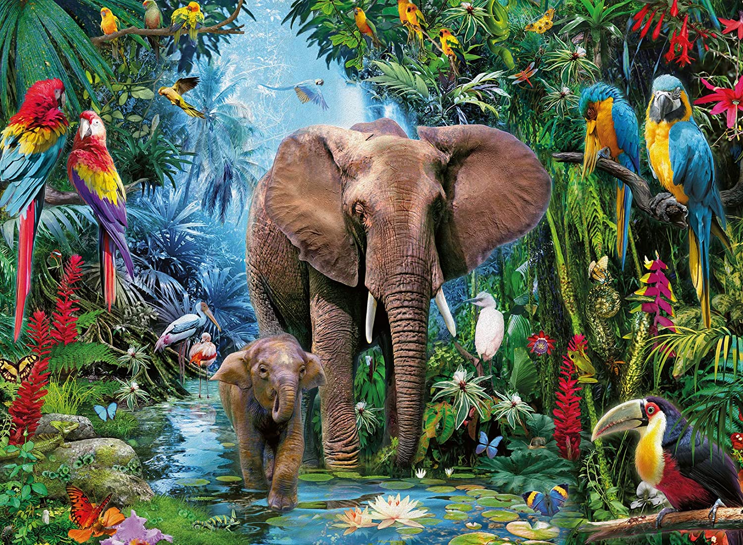 Ravensburger Elephants At The Oasis 150 Piece