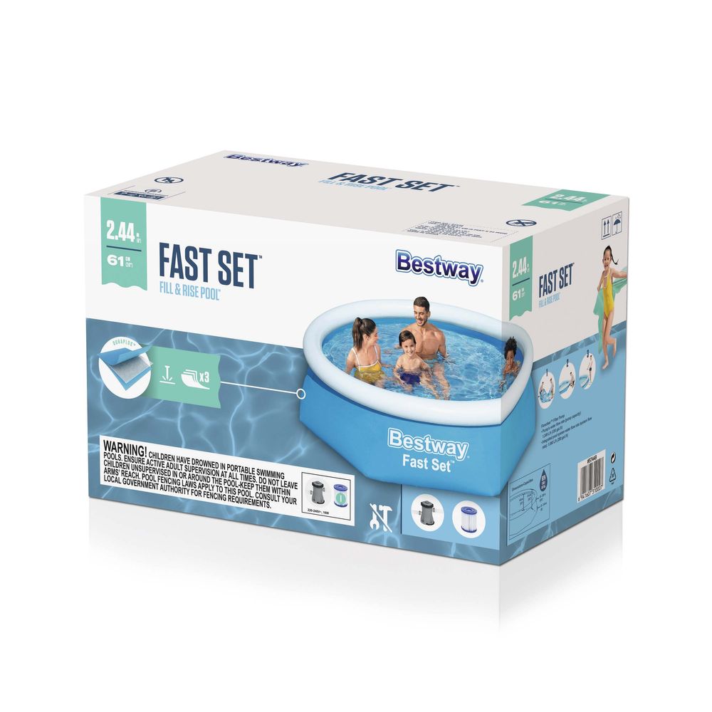 Bestway Fast Set 2.44M Pool Set