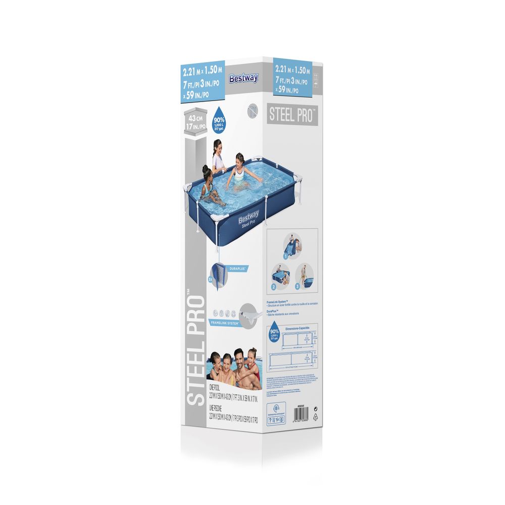 Bestway 2.21M Steel Pro Pool