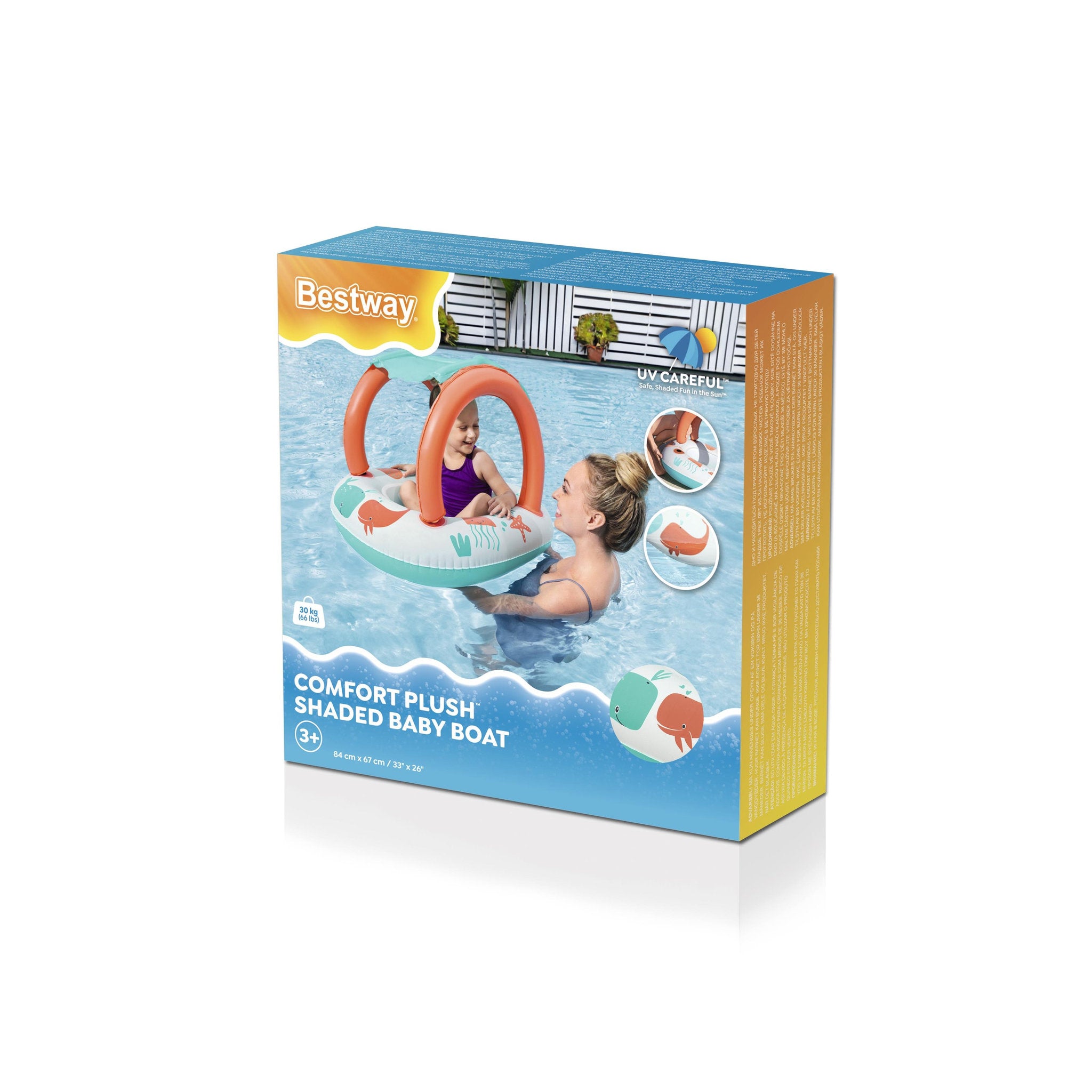 H20 Go! Comfort Plush Shaded Baby Boat