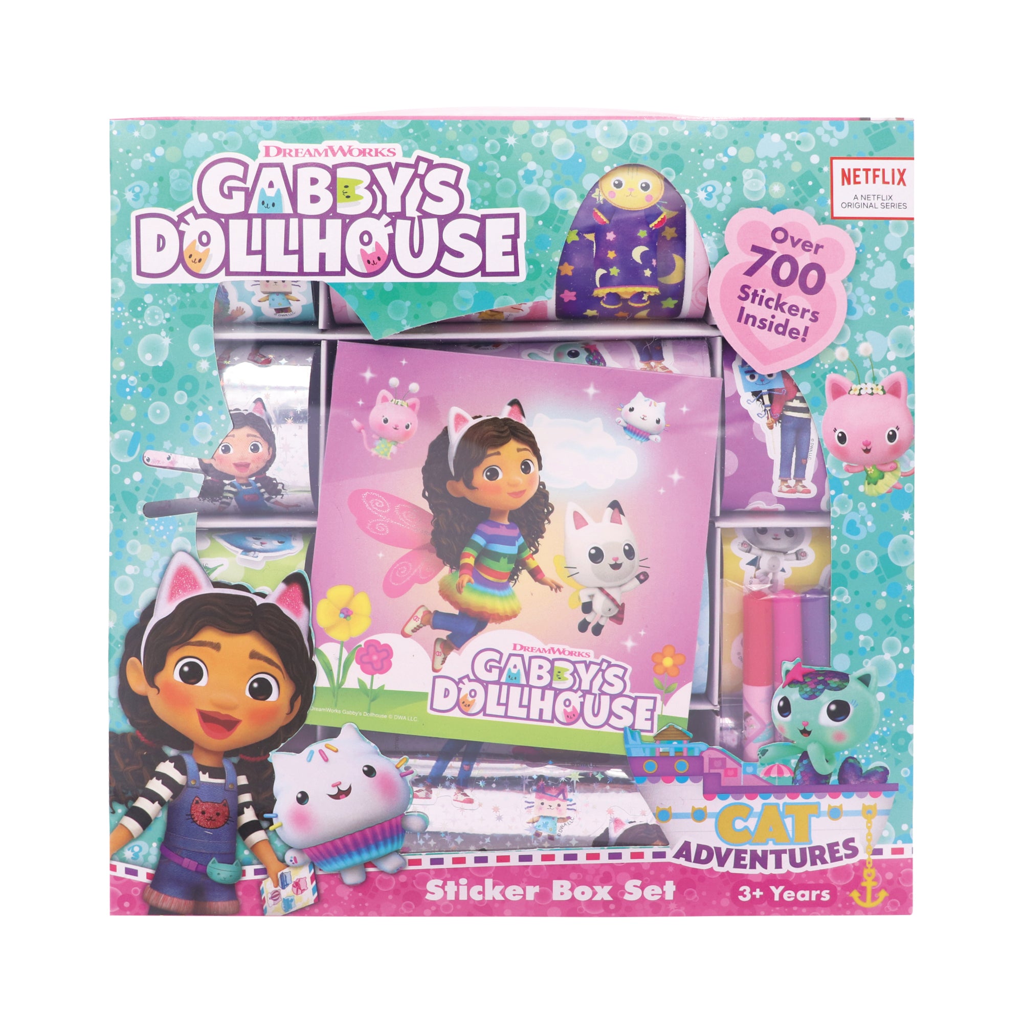3 Paires Chaussettes Gabby's Dollhouse - Coton Fille 23-26 - Thème Chat