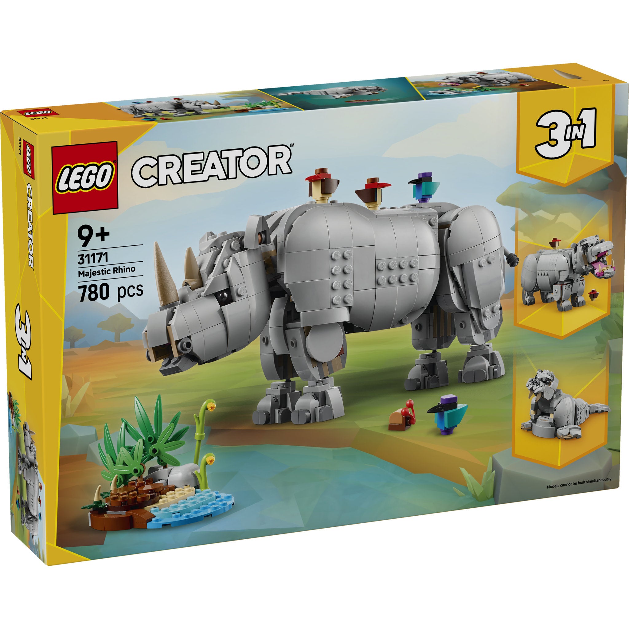 LEGO 31171 Creator Wild Animals: Majestic Rhino with Birds
