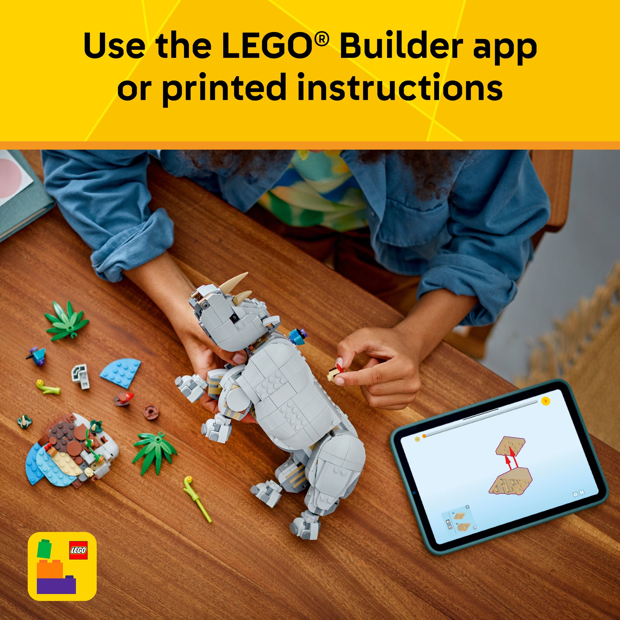 LEGO 31171 Creator Wild Animals: Majestic Rhino with Birds
