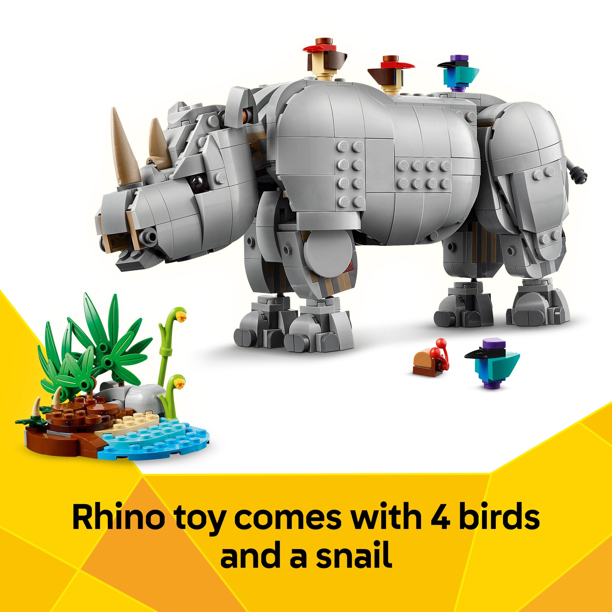 LEGO 31171 Creator Wild Animals: Majestic Rhino with Birds