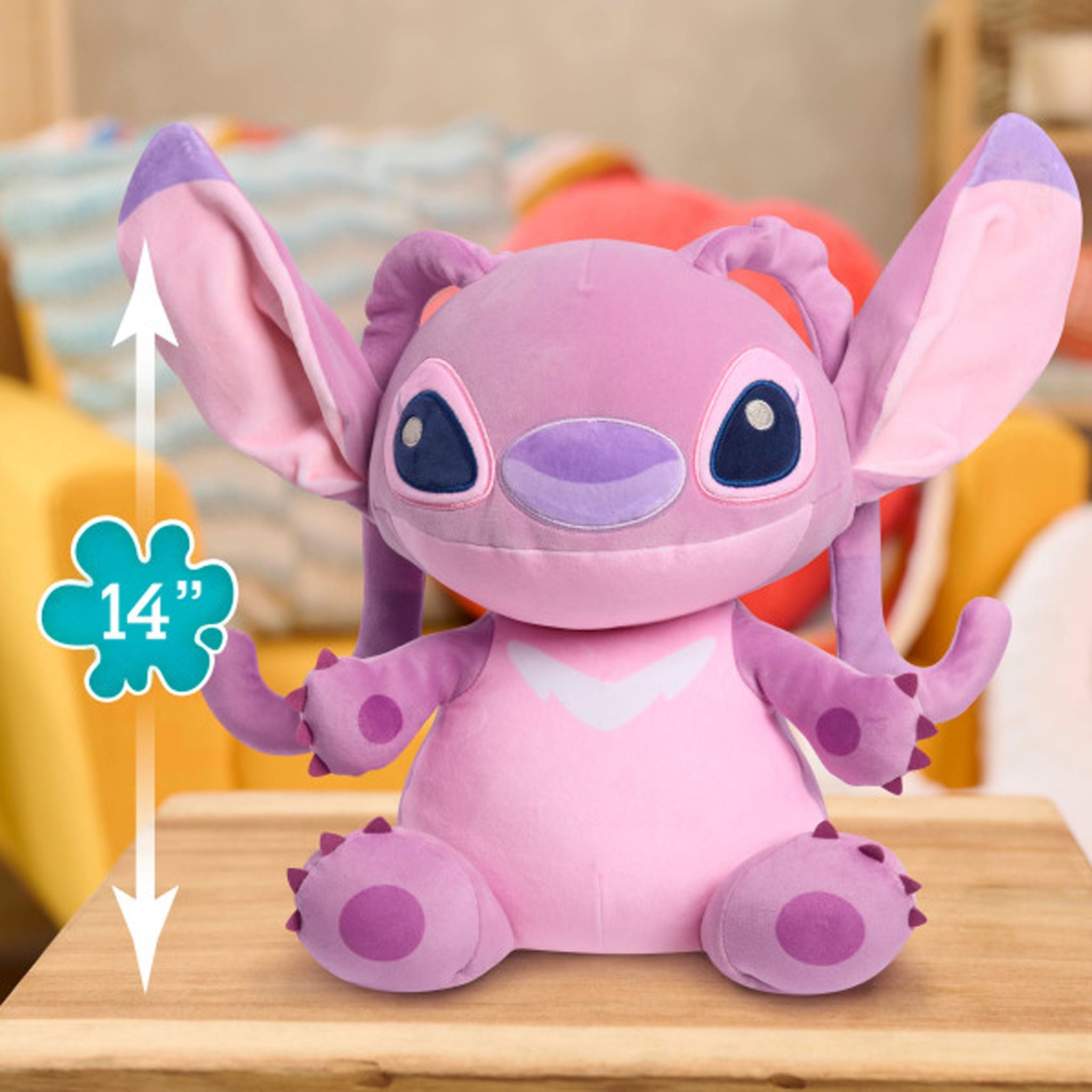Disney Stitch Large Weighted Comfort Plush Angel – Toyworld Australia