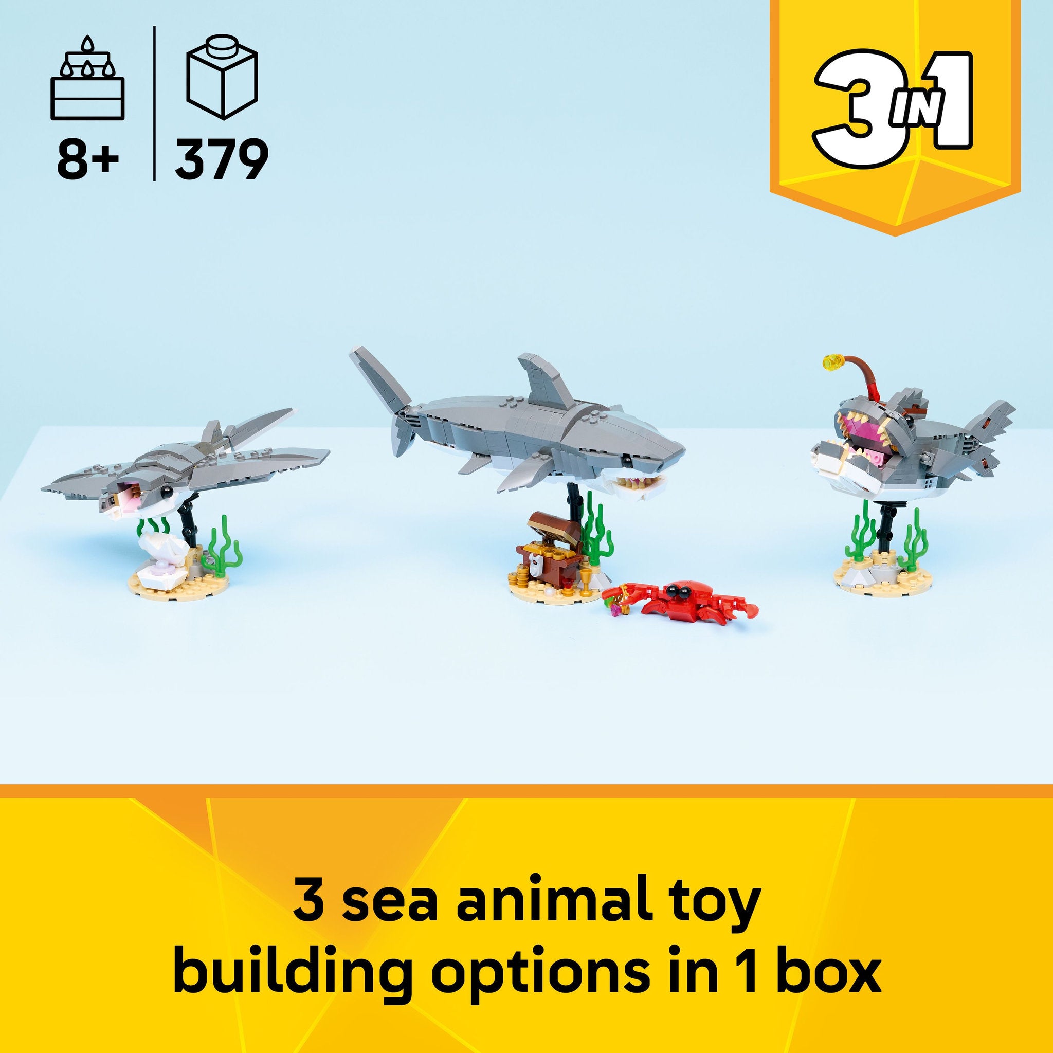 LEGO 31381 Creator Fierce Shark With A Treasure Chest