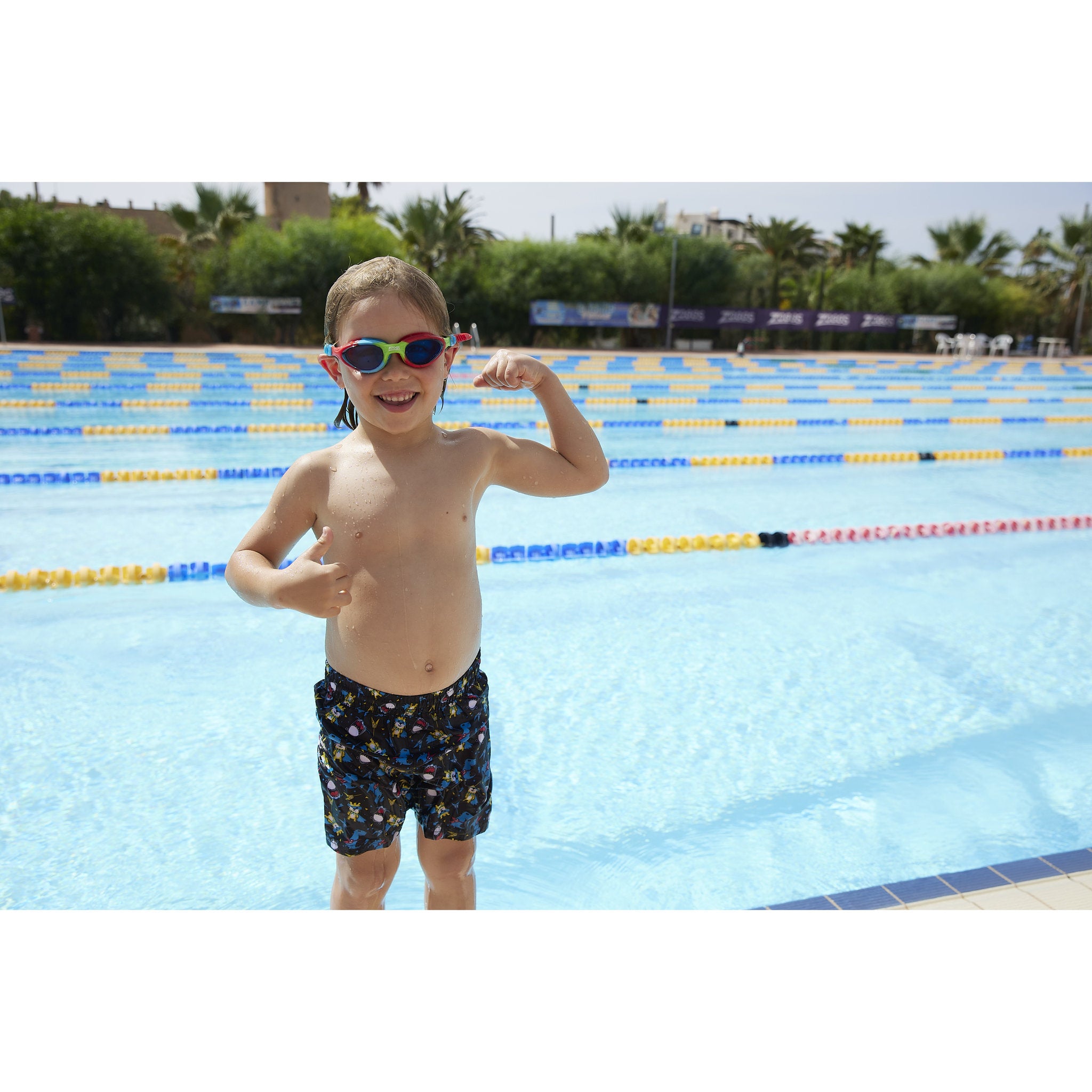 Zoggs Little Super Seal Multicoloured Blue Tint Goggles - Toyworld Australia