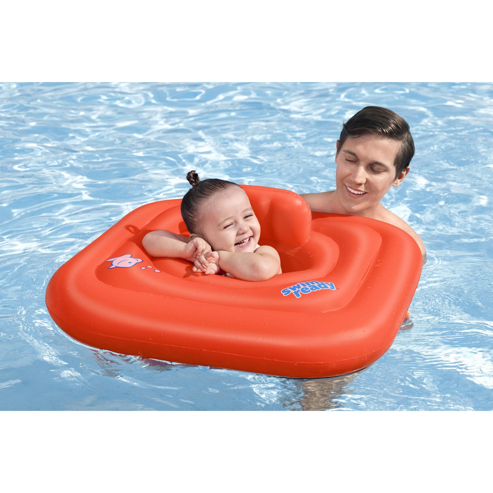Swim Ready Wondersplash Square 3-Ring Baby Boat Float