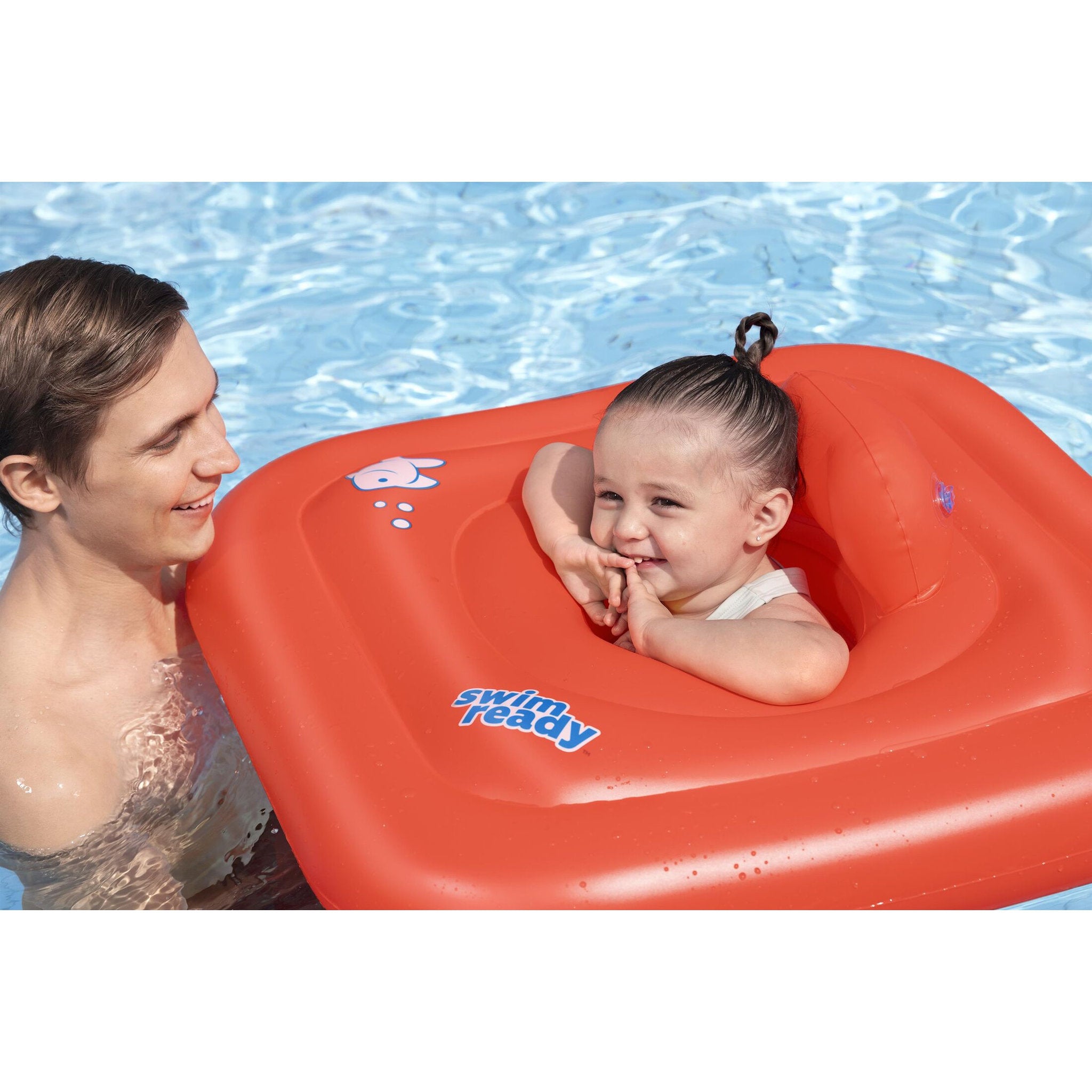 Swim Ready Wondersplash Square 3-Ring Baby Boat Float