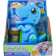 Maxx Bubbles Bump N Go Dino Bubbler Blue - Toyworld Australia