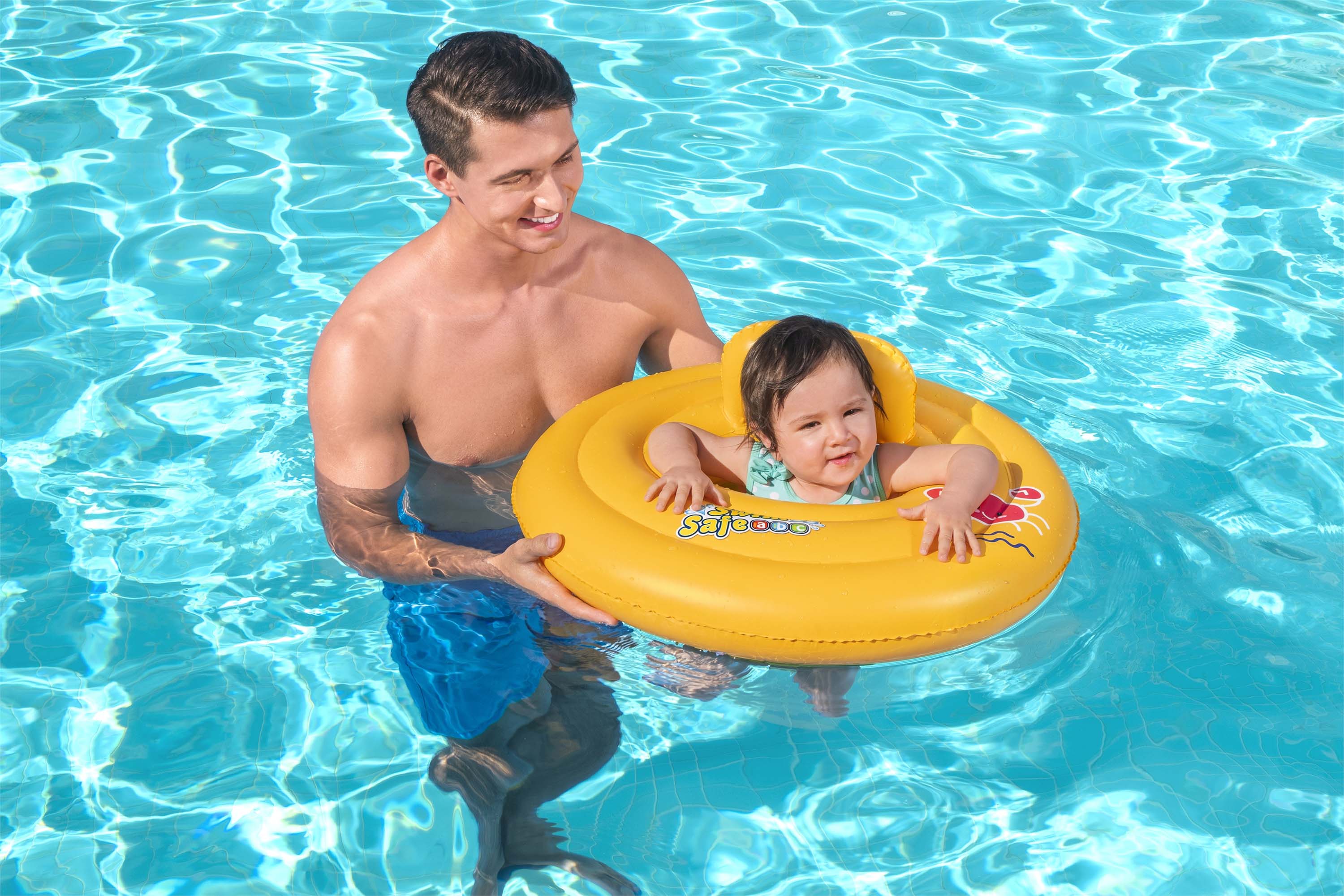 Swim Safe ABC Wondersplash Round 3-Ring Baby Boat