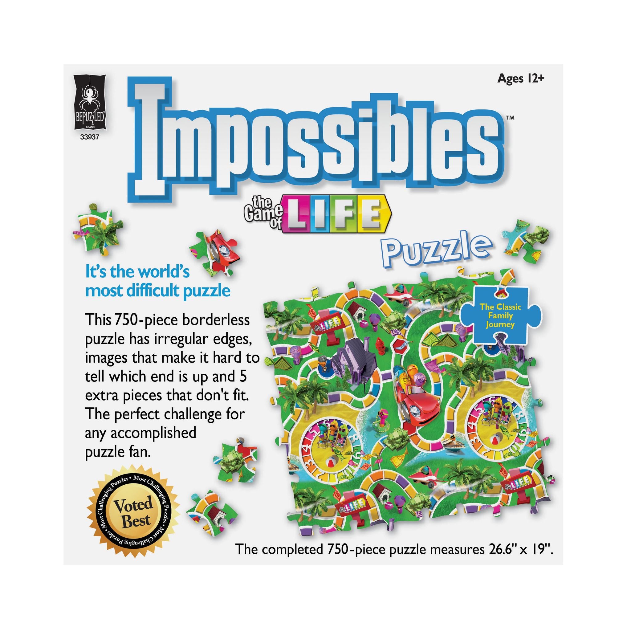 Hasbro Impossibles The Game Of Life 750 Piece Puzzle