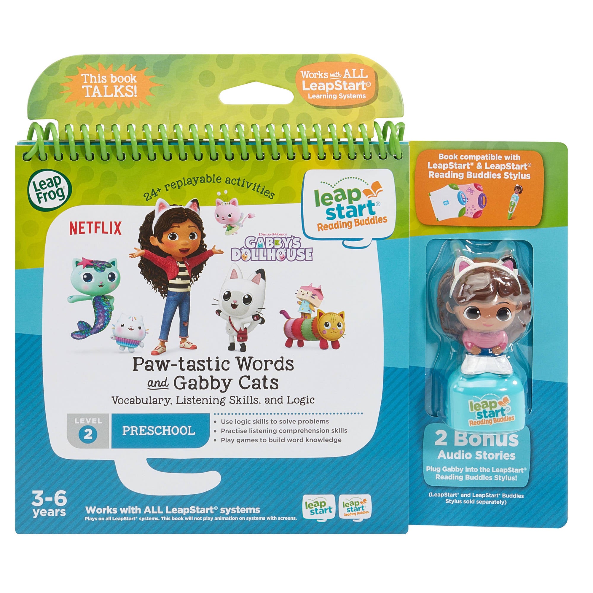 LeapStart Buddies - Gabby’s Dollhouse Paw-tastic Words and Gabby Cats