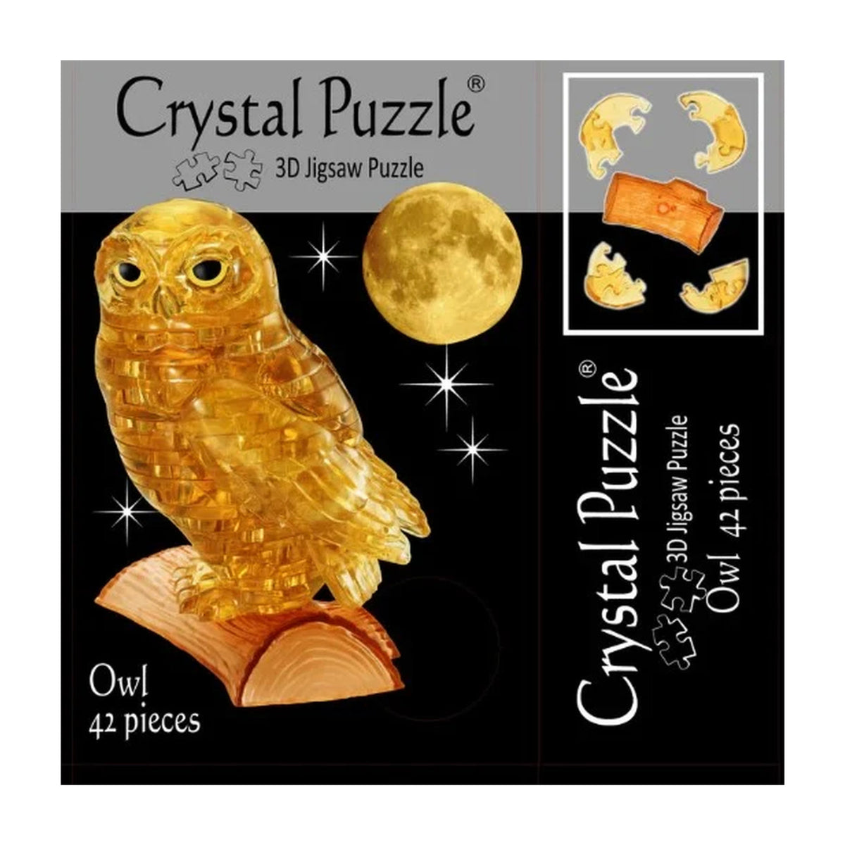 3D Gold Owl Crystal Puzzle
