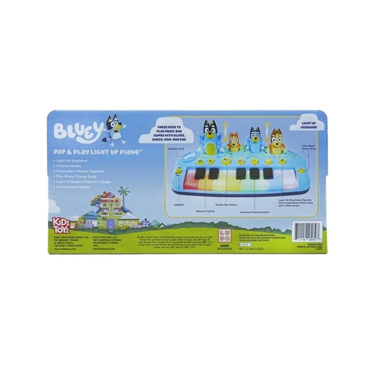 Bluey Pop Play Piano Light-Up Keyboard