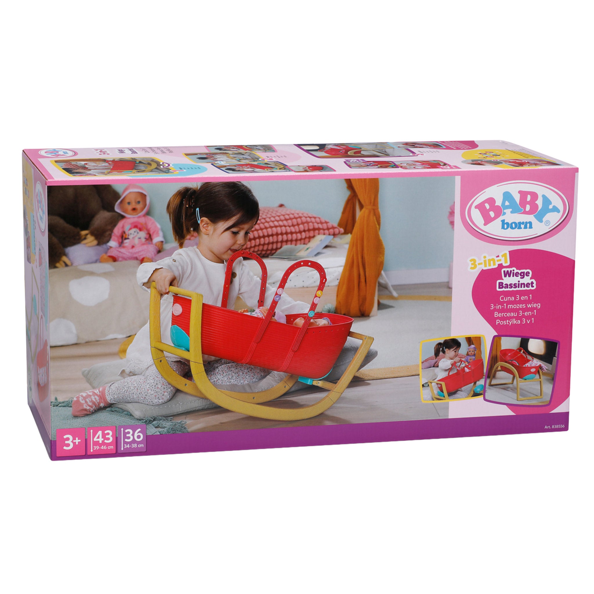 Baby Born 3 In 1 Bassinet Pinplay