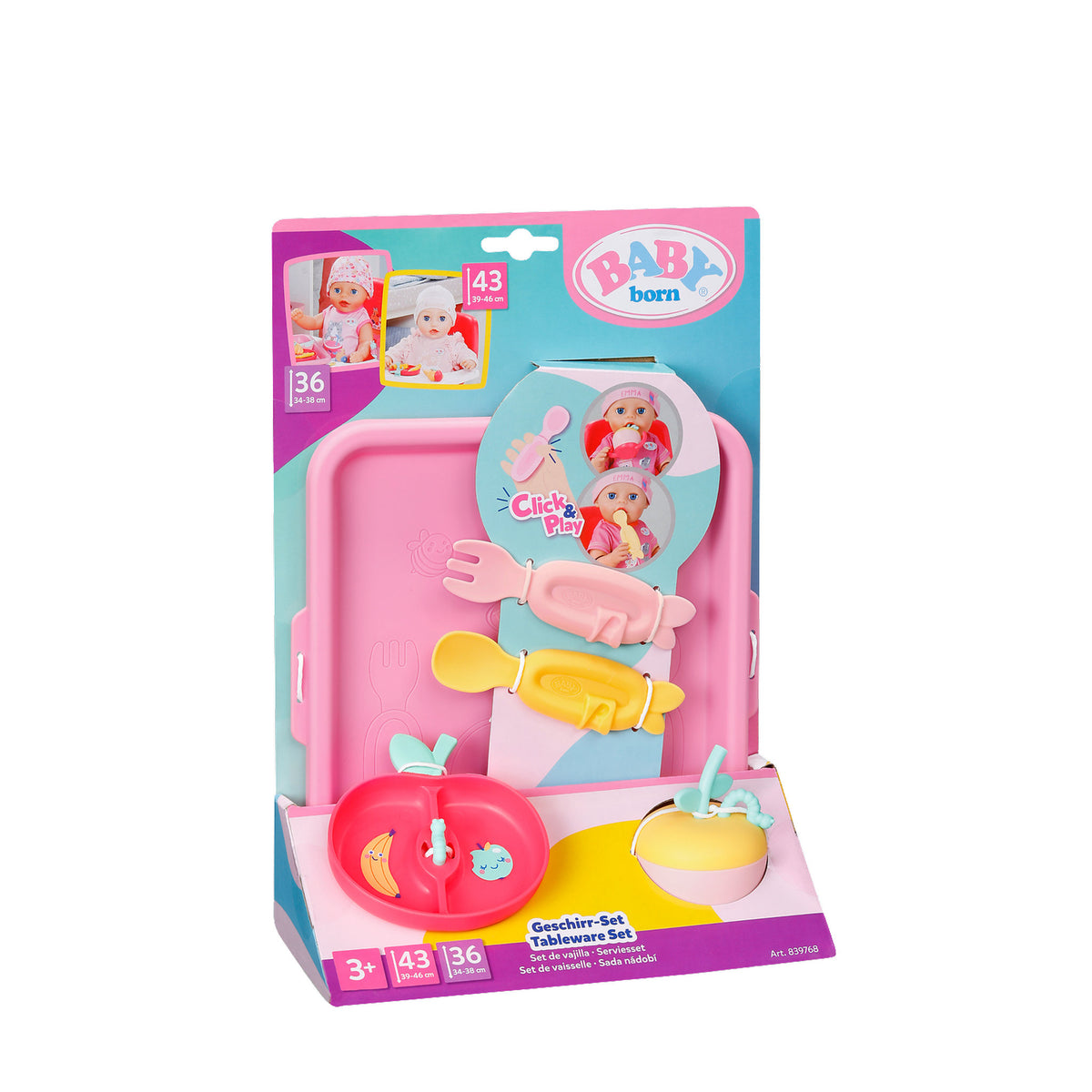 BABY Born Click & Play Tableware Set