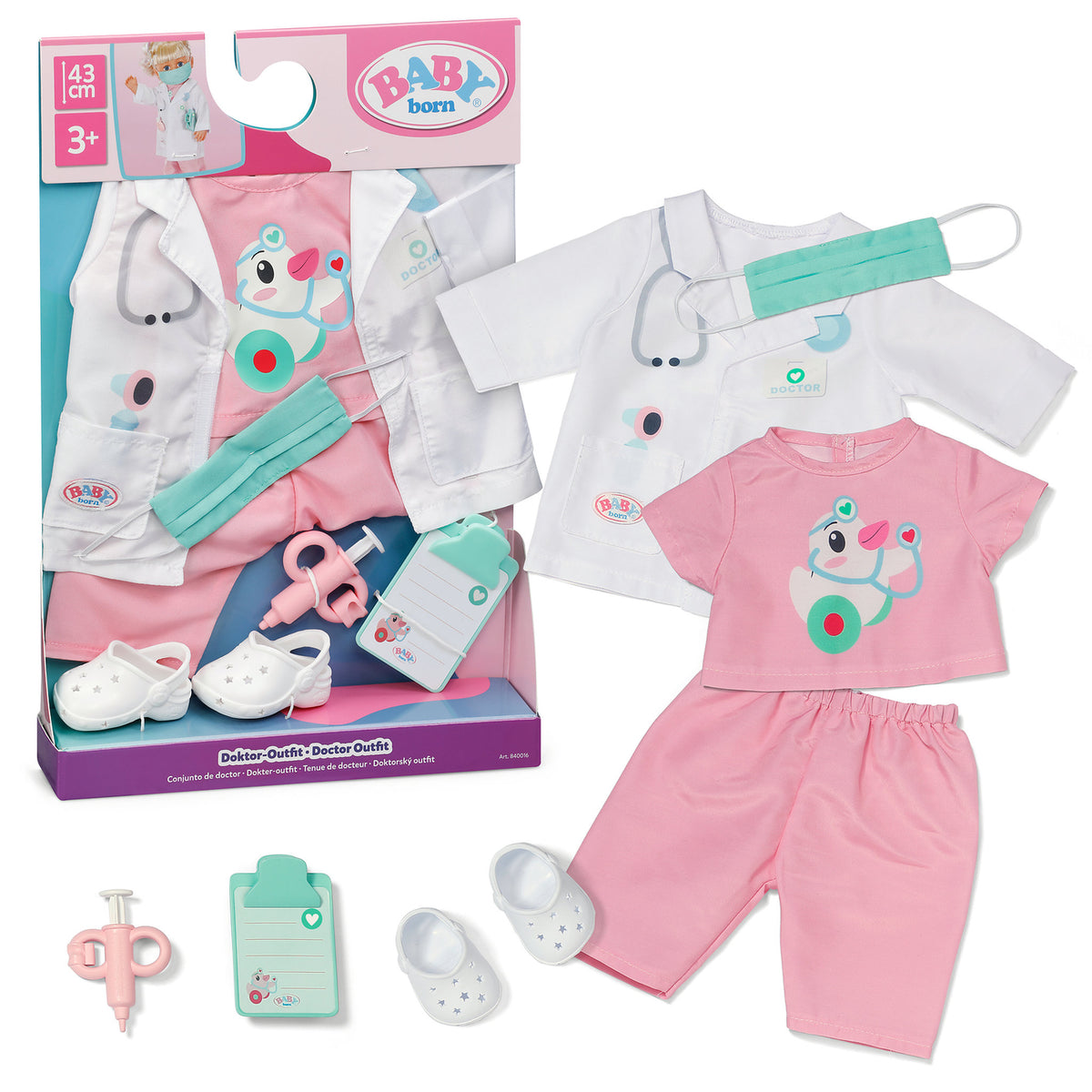 BABY Born Click & Play Outfit Set for 43cm Doll - Doctor